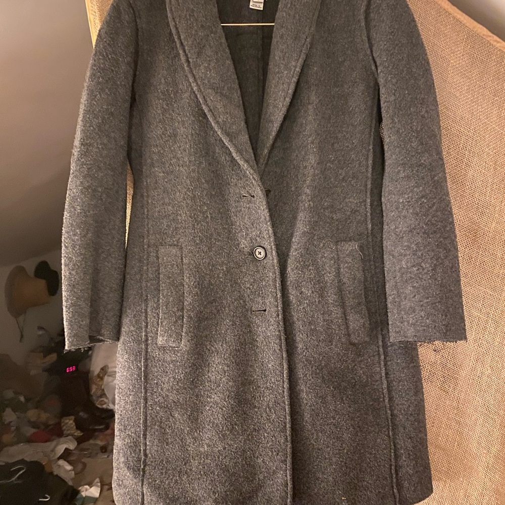 J. Crew Grey Wool Blend Coat
